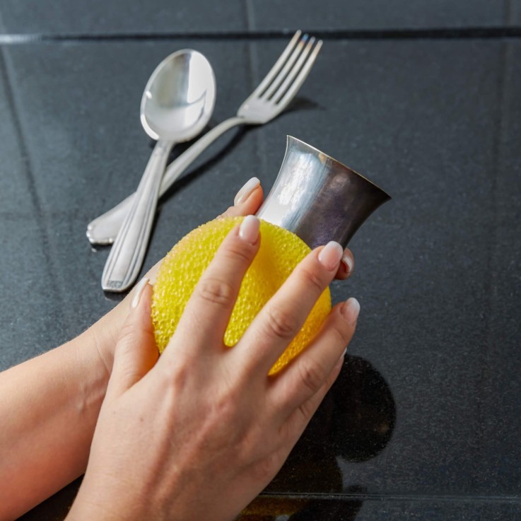 Pierre blanche parfum citron 300 g pour l'entretien de l'inox