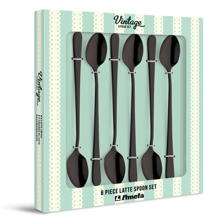 Service 6 cuillères latte macchiato Austin en inox
