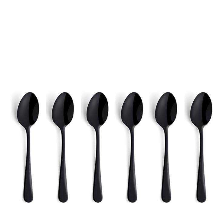 Service 6 cuillères moka expresso Austin noir mat