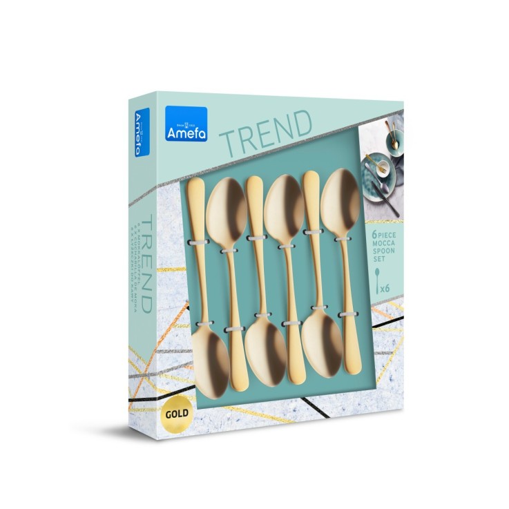 Service 6 cuillères moka expresso Austin en inox