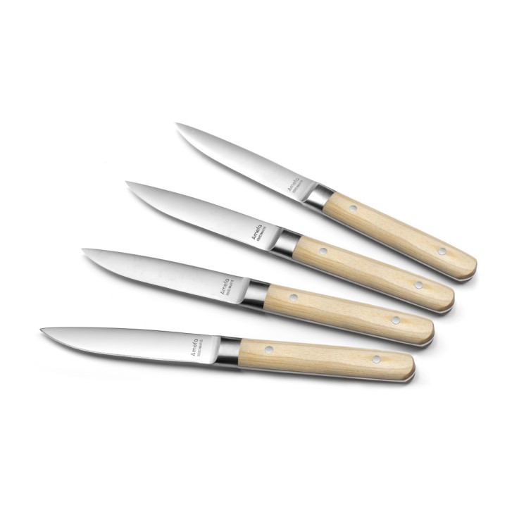 Coffret 4 couteaux steak - Fusion Hêtre