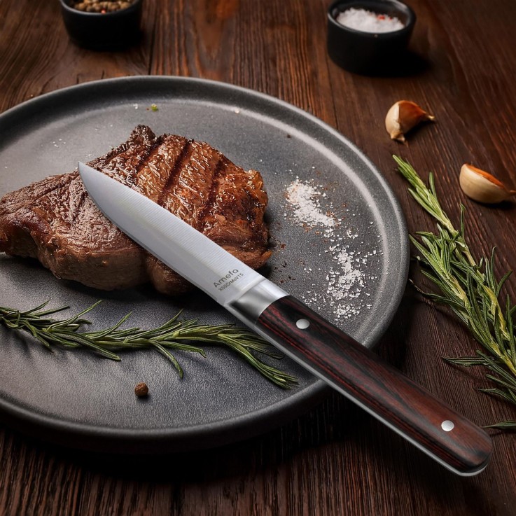 Coffret 4 couteaux steak - Fusion Noyer