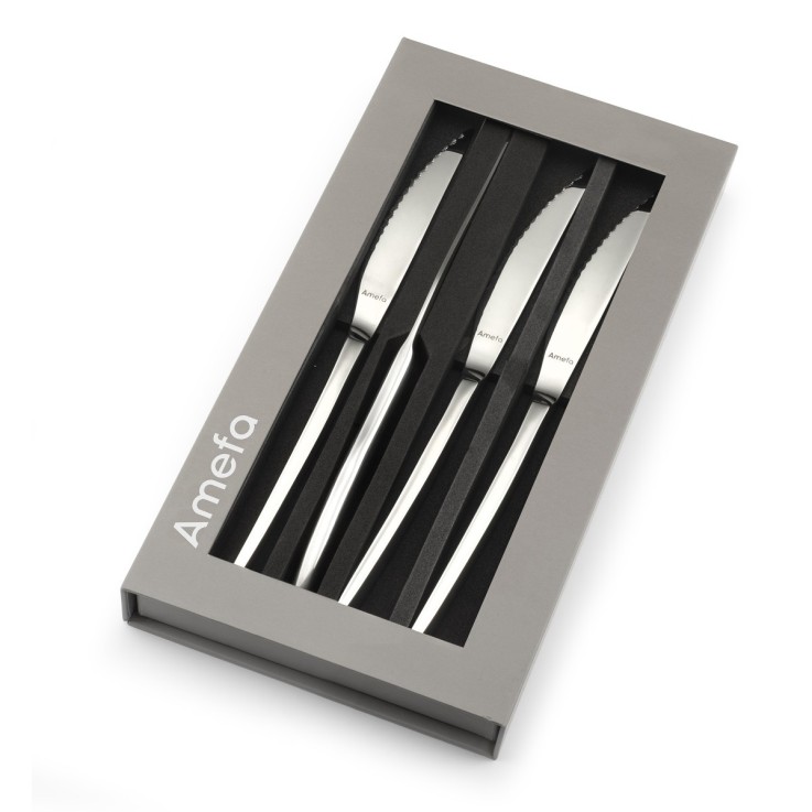 Coffret 4 couteaux steak en inox
