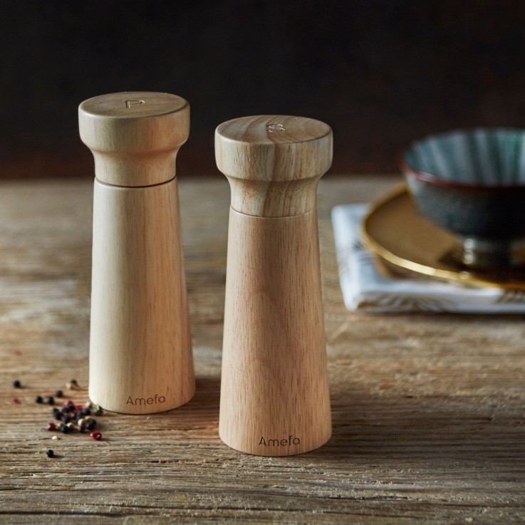 Duo de moulins poivre & sel naturel Fanny Bois