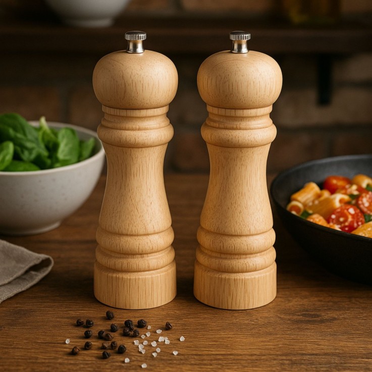 Duo de moulins poivre & sel naturel Marius Bois