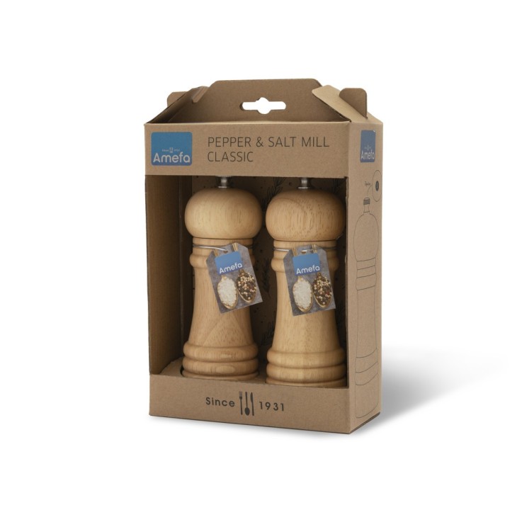 Duo de moulins poivre & sel naturel Marius Bois