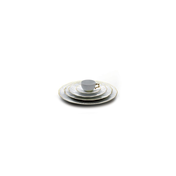 Coffret 6 assiettes creuses - Corail Or