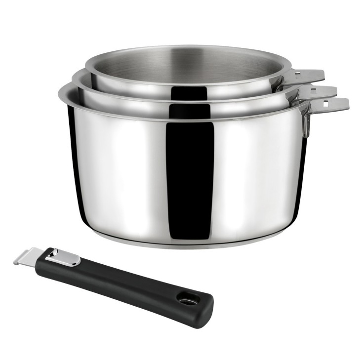 Série de 3 casseroles 16/18/20cm en inox