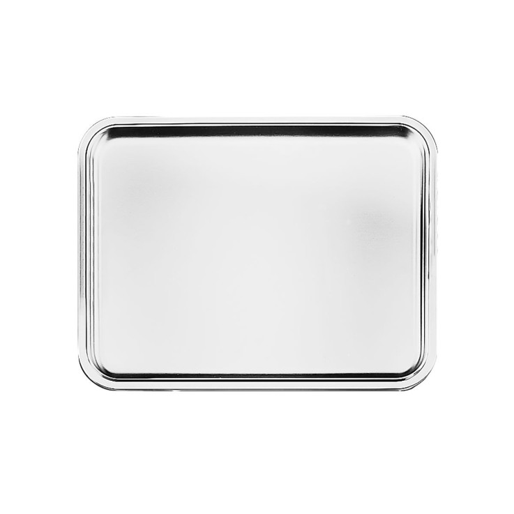 Plateau rectangulaire à anses 63 x 47 cm en inox