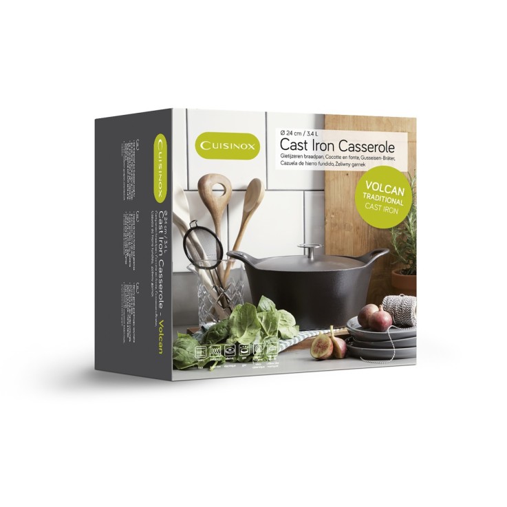 Cocotte ronde 24 cm avec panier cuisson  pour friture eau