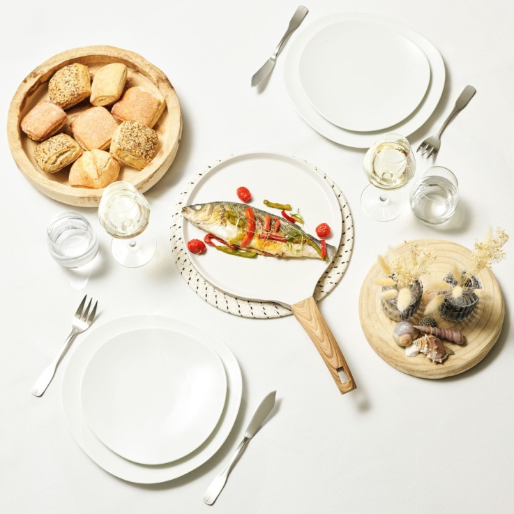 Service couverts à poisson 12 pièces Vieux Paris en inox