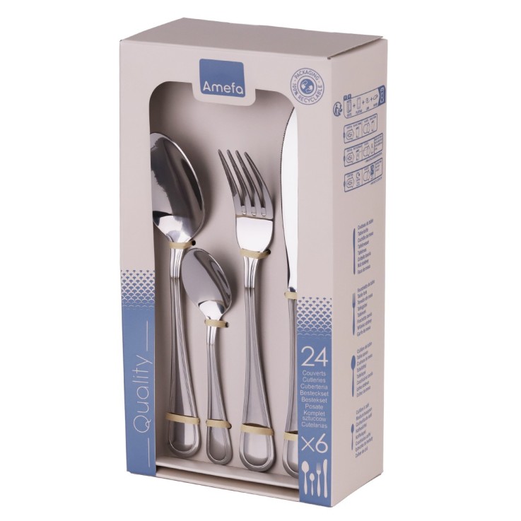 Ménagère 24 pièces Héléna en inox