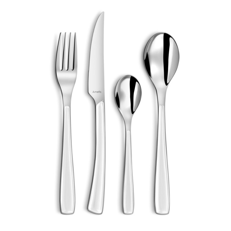 Ménagère 24 pièces Alizé Blanc en inox