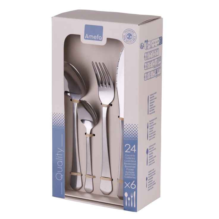 Ménagère 24 pièces Graphic en inox