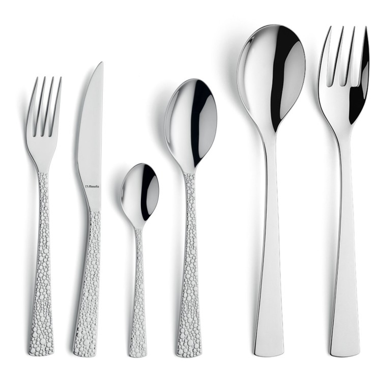 Ménagère 50 pièces avec service salade Livia Ronda en inox