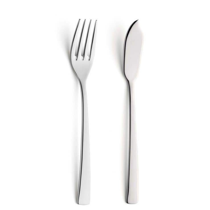 Service couverts à poisson 12 pièces Aurora en inox