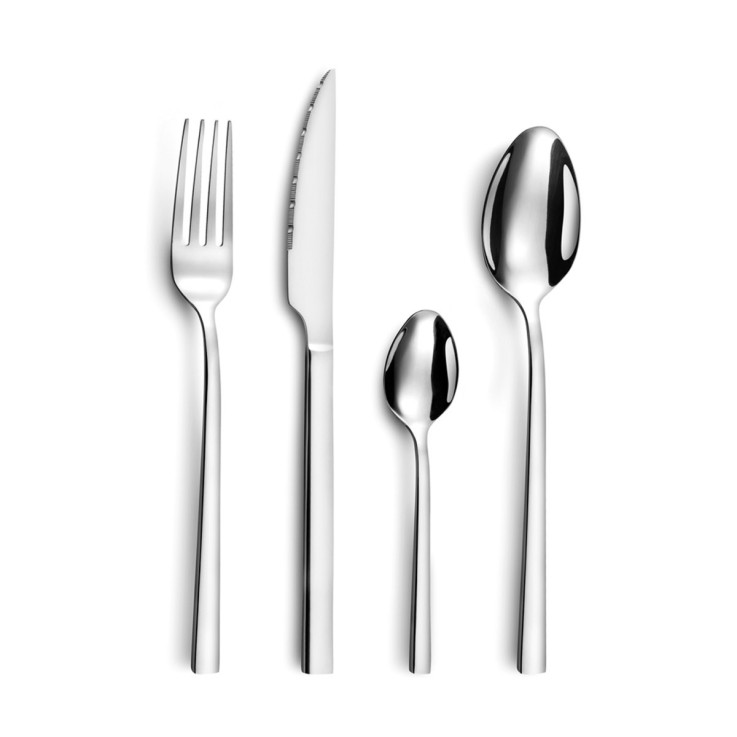 Ménagère 24 pièces avec couteaux steak Escade en inox