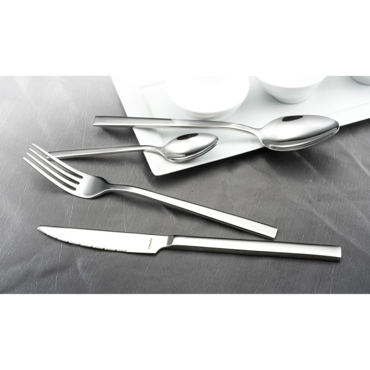 Ménagère 24 pièces avec couteaux steak Escade en inox