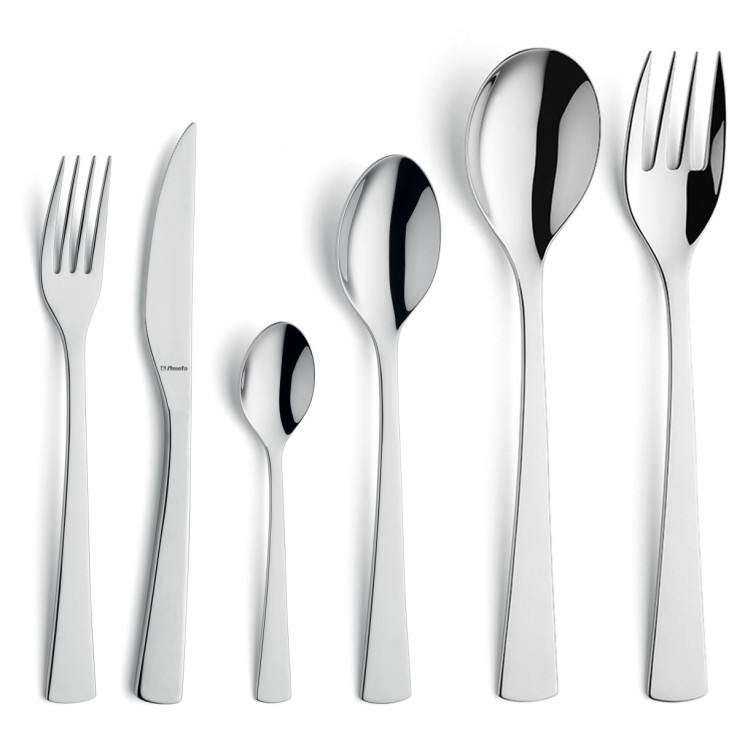 Ménagère 50 pièces avec service salade Livia en inox