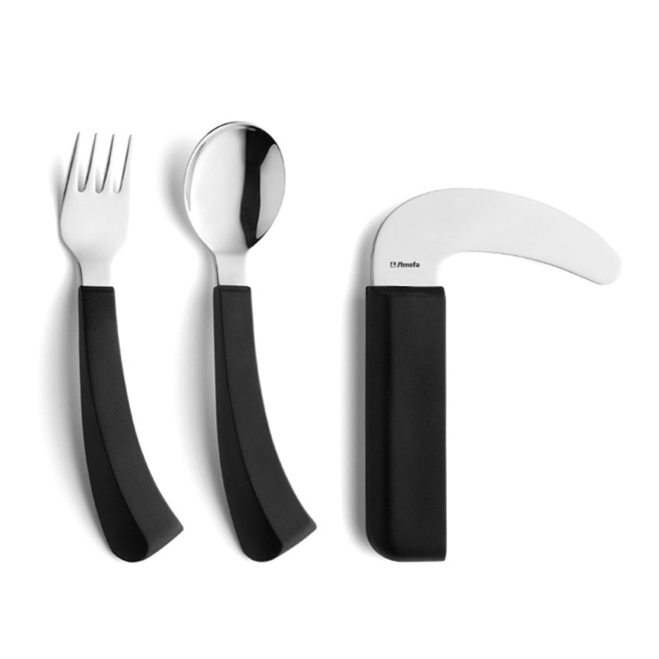 Set 3 couverts pour gaucher en inox