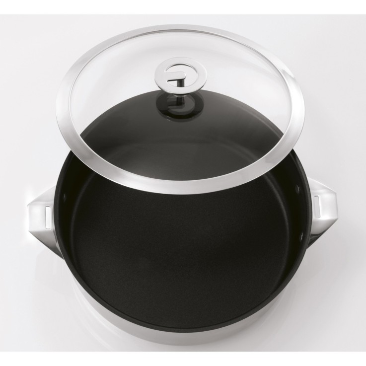 Set 1 sauteuse 24cm revêtement céramique avec couvercle et  2 anses amovibles