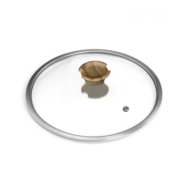 Sauteuse 24 cm avec revêtement en céramique blanche et couvercle