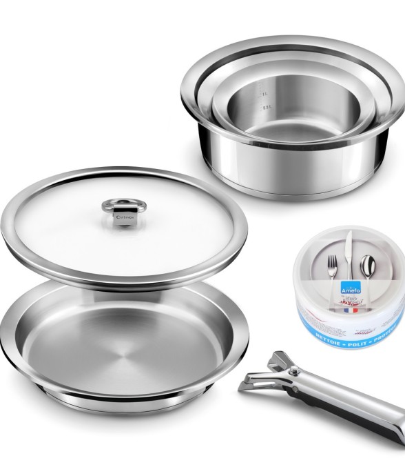 Lot 7 pièces Ycône en inox