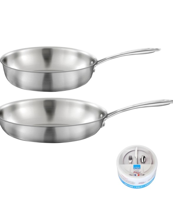 Lot Gourmet Poêle inox...