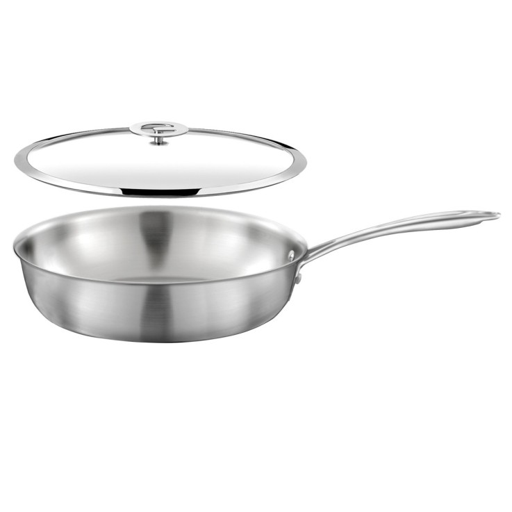 Set 1 sauteuse Gourmet 24cm inox avec couvercle