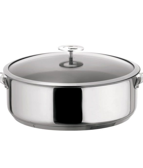 Sauteuse 28 cm inox avec...