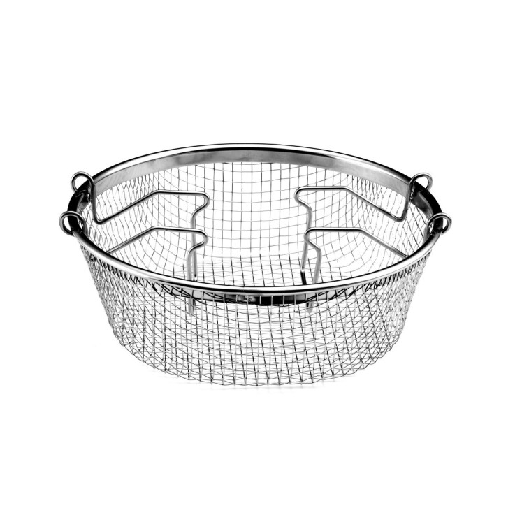 Sauteuse 24 cm revêtue en céramique, couvercle et panier de cuisson pour friture et eau