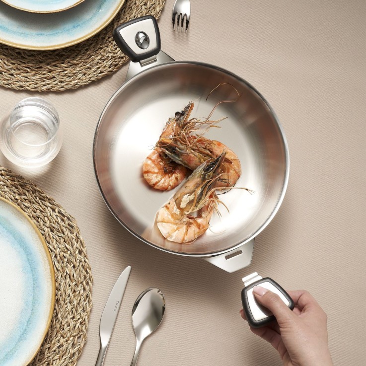 Poêle 24cm Eclipse en inox