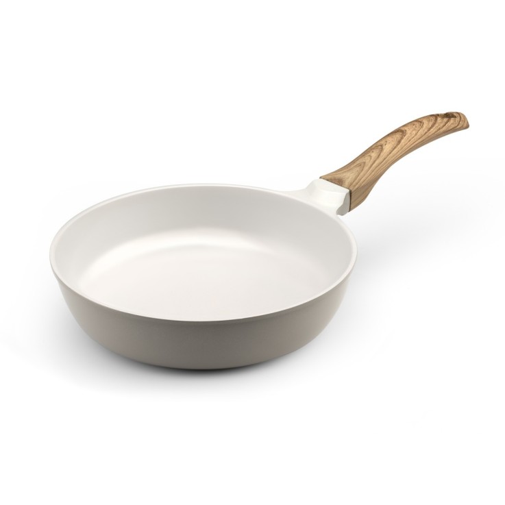 Poêle 24 cm avec revêtement en céramique blanche