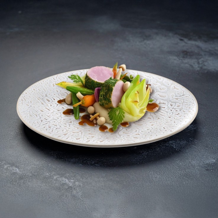 Assiette plates forme coupe (lot de 6)