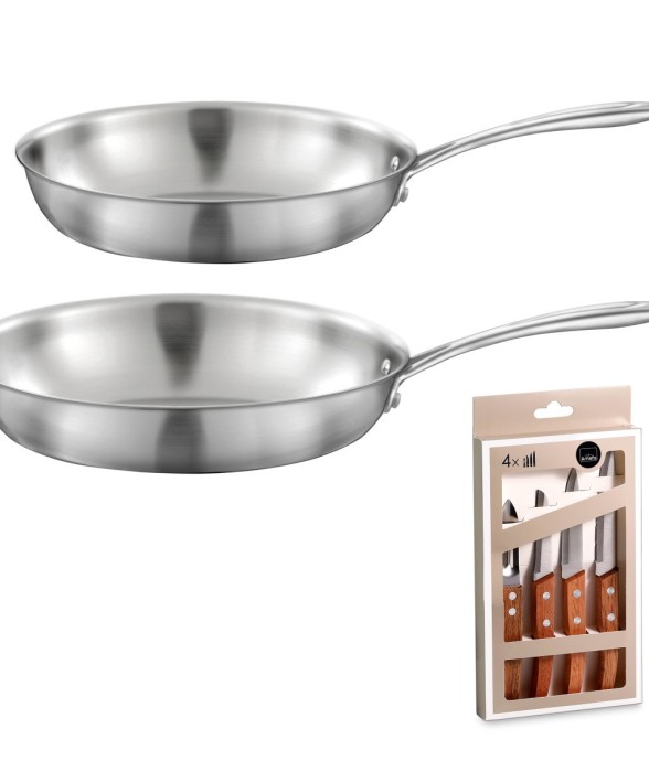 Lot Gourmet 2 Poêles inox...