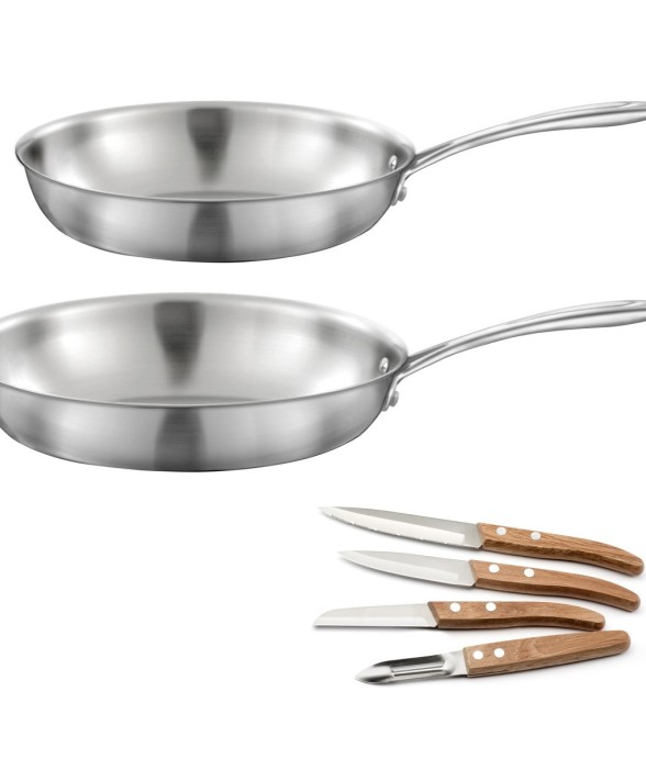 Lot Gourmet 2 Poêles inox...