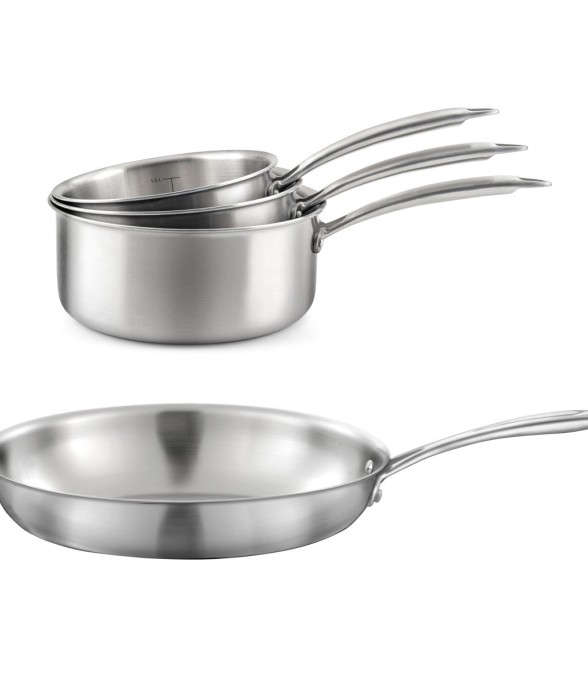 Lot de 3 casseroles inox...