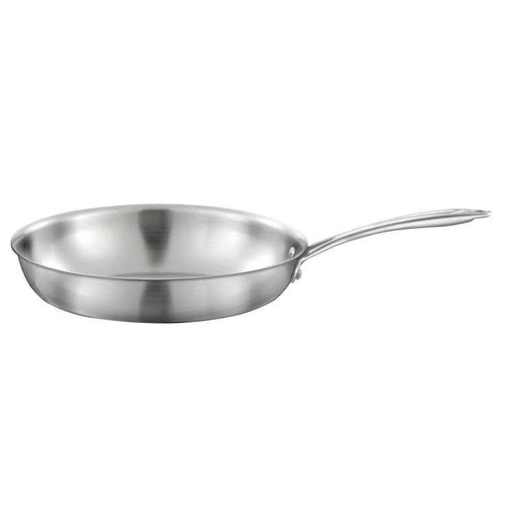 Lot Gourmet 2 poêles inox 24 et 28cm, Pierre d'argent
