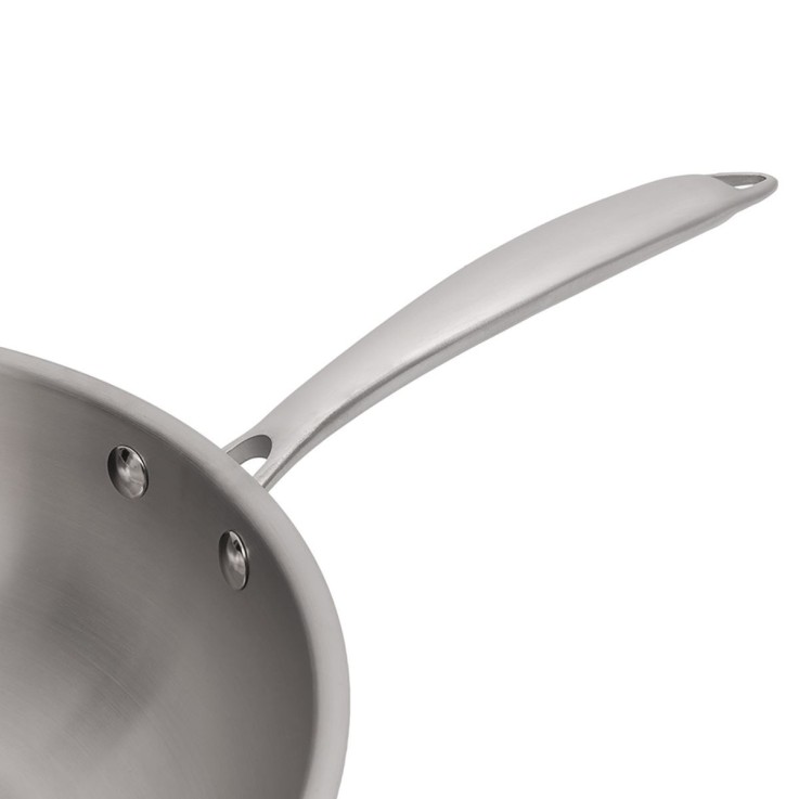 Lot Gourmet 2 poêles inox 24 et 28cm, Pierre d'argent