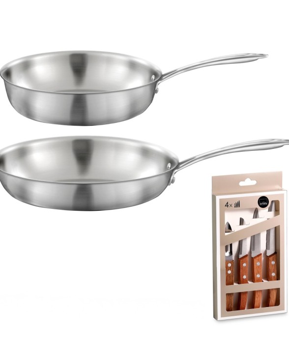 Lot Gourmet Poêle inox 28...