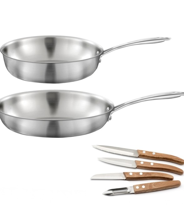 Lot Gourmet Poêle inox 28...