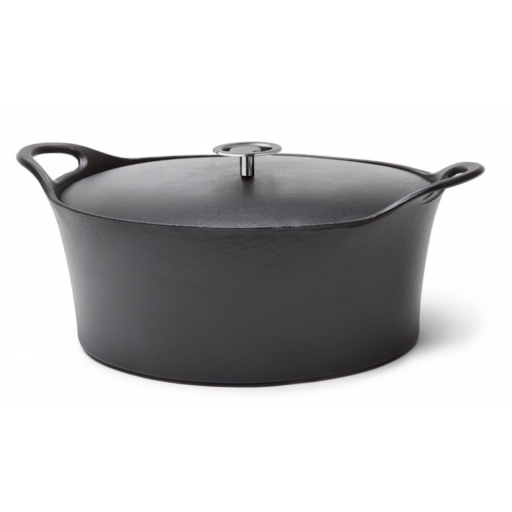 Cocotte Ovale 35cm en fonte émaillée noire (6L)