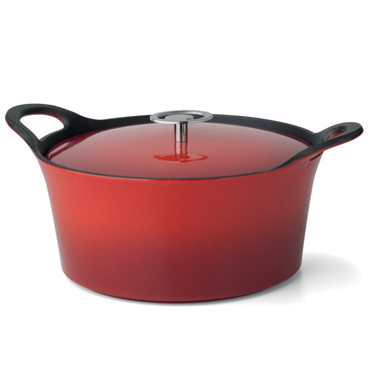 Cocotte ronde 24cm en fonte émaillée rouge (3,4L)