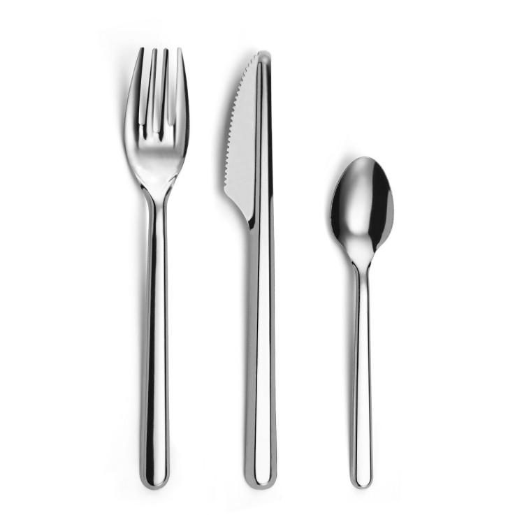 18 sets de 3 couverts nomades sur cravate en inox