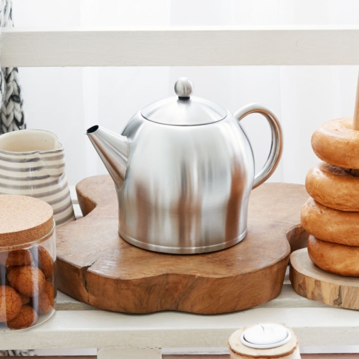 Théière Santhee 1.4 L en métal satiné