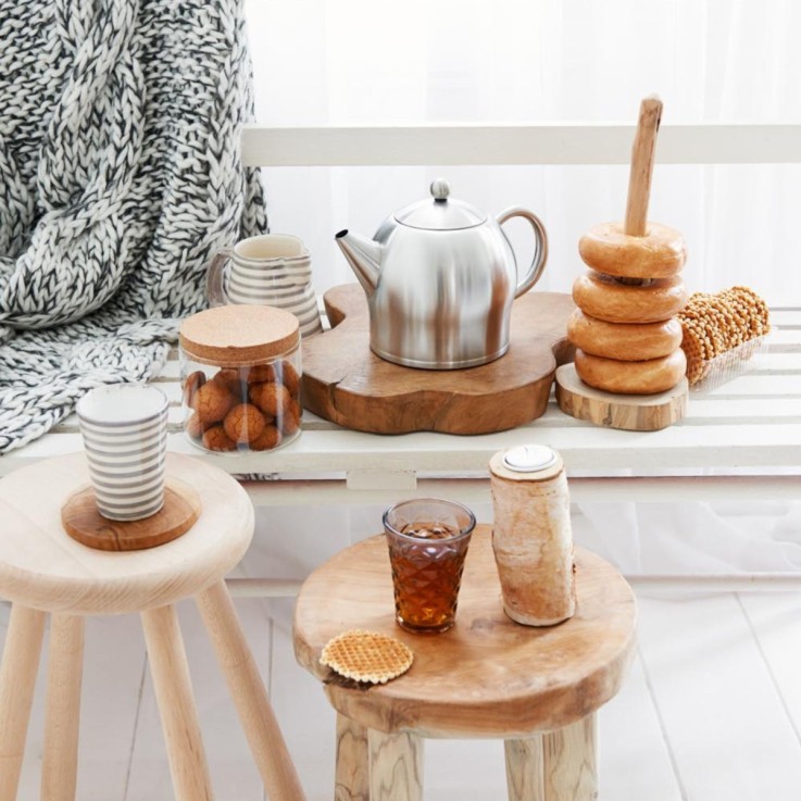 Théière Santhee 1.4 L en métal satiné