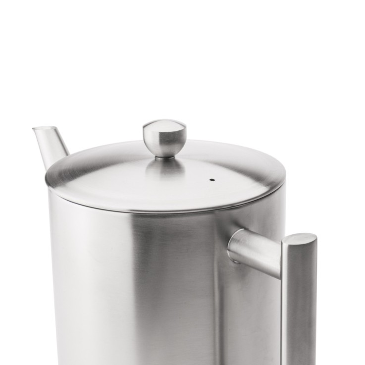 Théière Cylindre 1.2 L en métal satiné