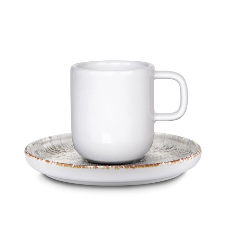 Tasses et soucoupes à café (lot de 6)