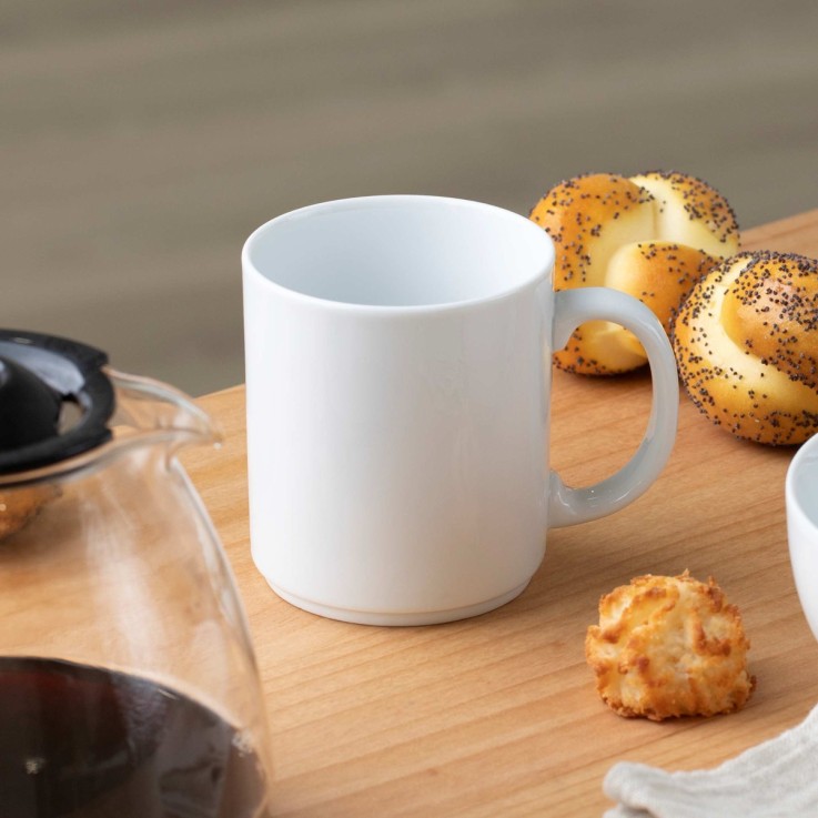 Lot de 6 mugs en porcelaine