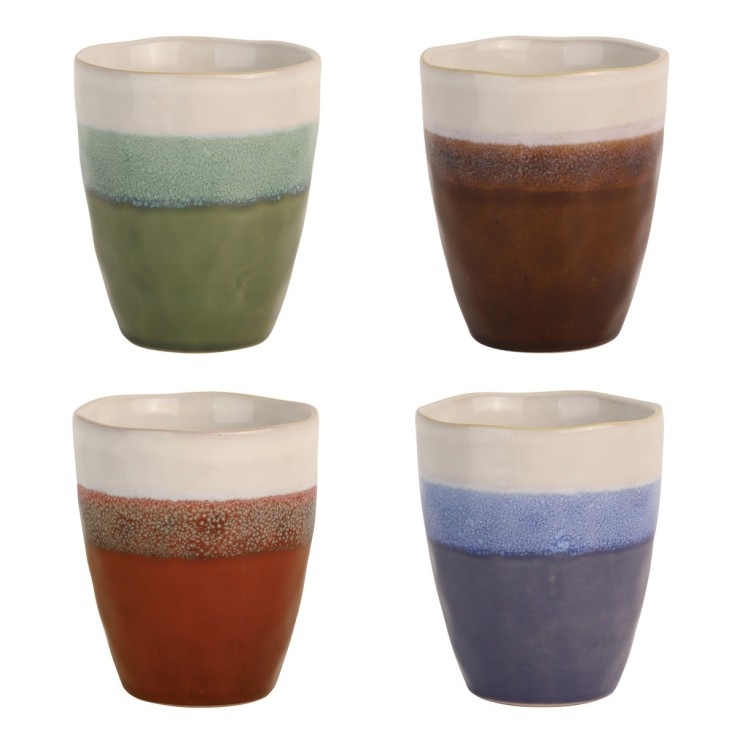 Set de 4 mugs 30 cl assortis